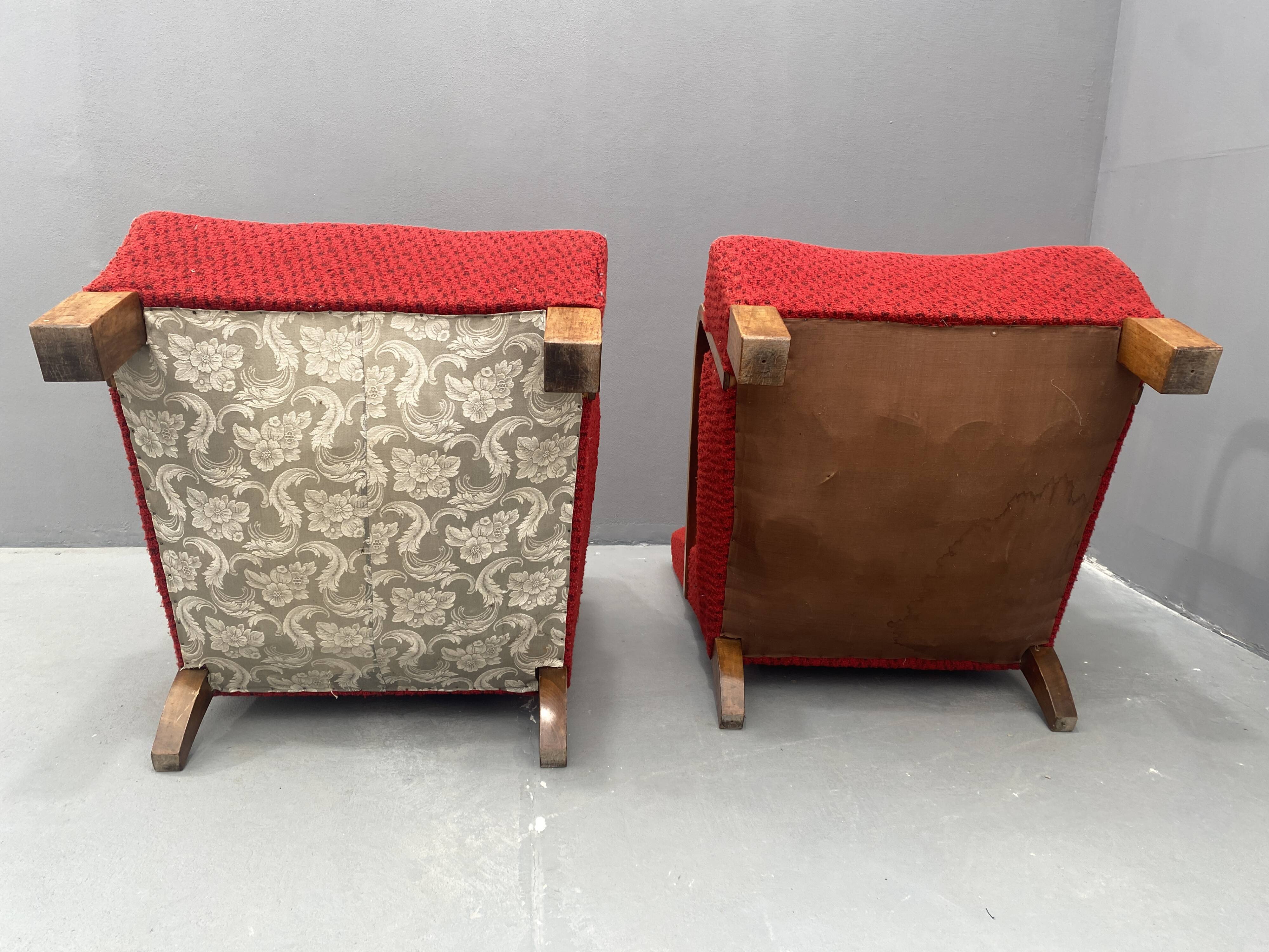 Paire de fauteuils ART DÉCO en bois courbé, années 1930
