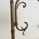 1960s brass and glass table lamp vintage