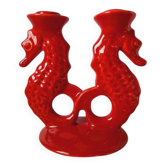 Ceramic seahorse candlestick by Bitossi.