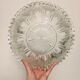 Chiseled glass bowl with palm patterns