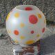 Art Deco night light in marble and enamelled glass from the 1930s.
