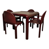 Gae Aulenti Orsay model table with 4 matching chairs – Vintage and elegant design