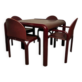Gae Aulenti Orsay model table with 4 matching chairs – Vintage and elegant design