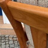 Danish armchair of the 60s in wood and wool of the brand Dyrlund