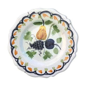 Antique Nevers earthenware plate, 18th century