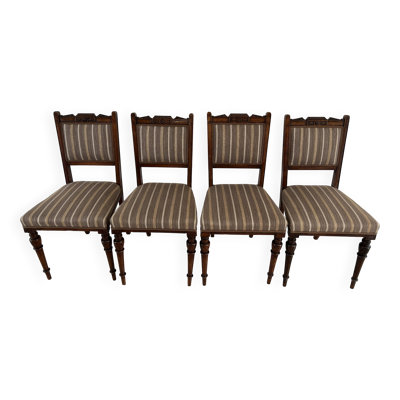 Suite de 4 chaises d'époque EMPIRE