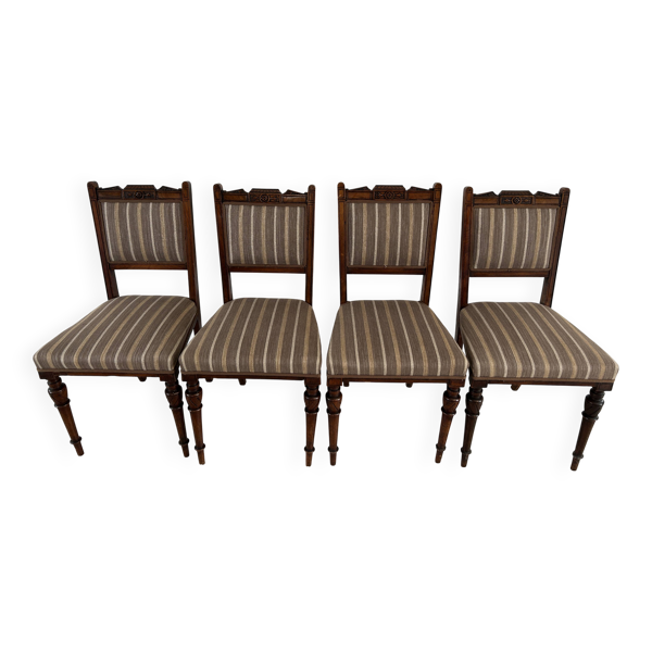 Suite de 4 chaises d'époque EMPIRE