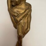 Sculpture of an embracing couple 20th century signed