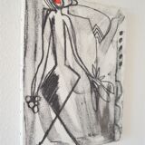 Abstract painting on contemporary canvas expressionism modern German art