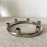 Tubular chrome candle holder