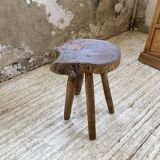 Tabouret ancien bois exotique