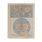 Lithograph on the marine currents of 1928