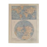 Lithographie sur les courants marins de 1928