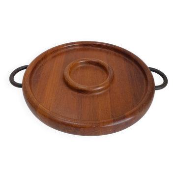 Plat à aperitif en teak 1960s Digsmed