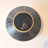 Art Deco Black Hyalite Boom Glass Vase from De Rupel Glassworks