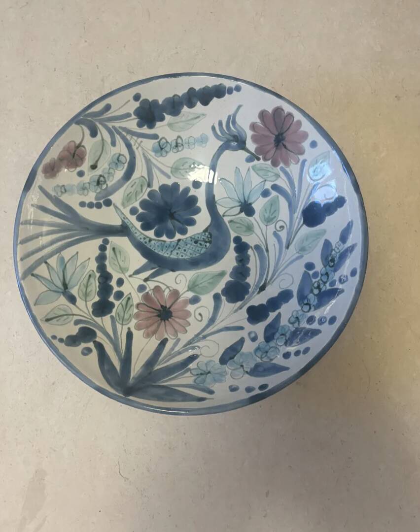 Ceramic plate signed Maja
