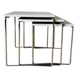 3 nesting tables – chrome steel & laminated top