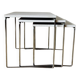 3 tables gigognes – acier chromé & plateau stratifié