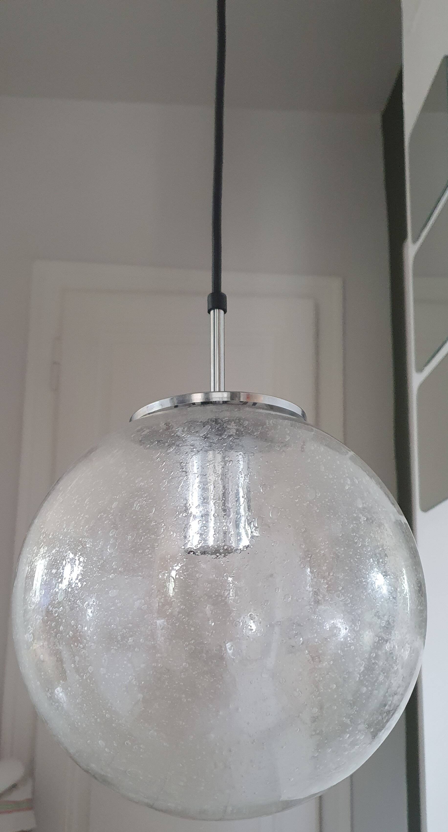 Pendant lamp Space-age Limburg Glasshutte 60s