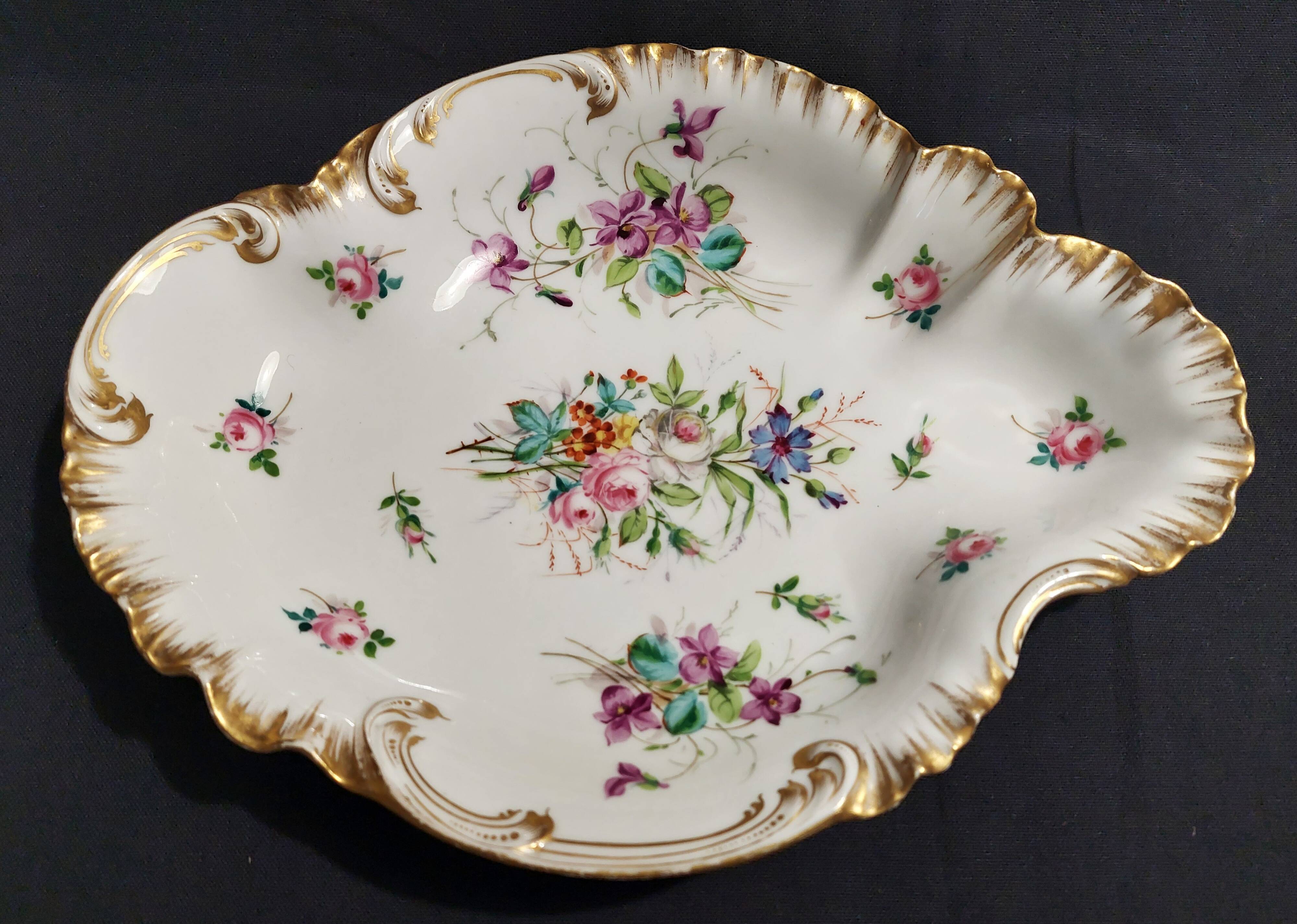 19th century Haviland porcelain hollow dish