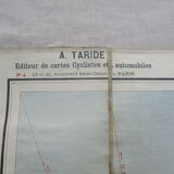 Carte ancienne Taride Environs de Paris nord- ouest ,entoilée