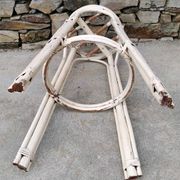 Tabouret De Bar En Rotin Vintage Année 70
