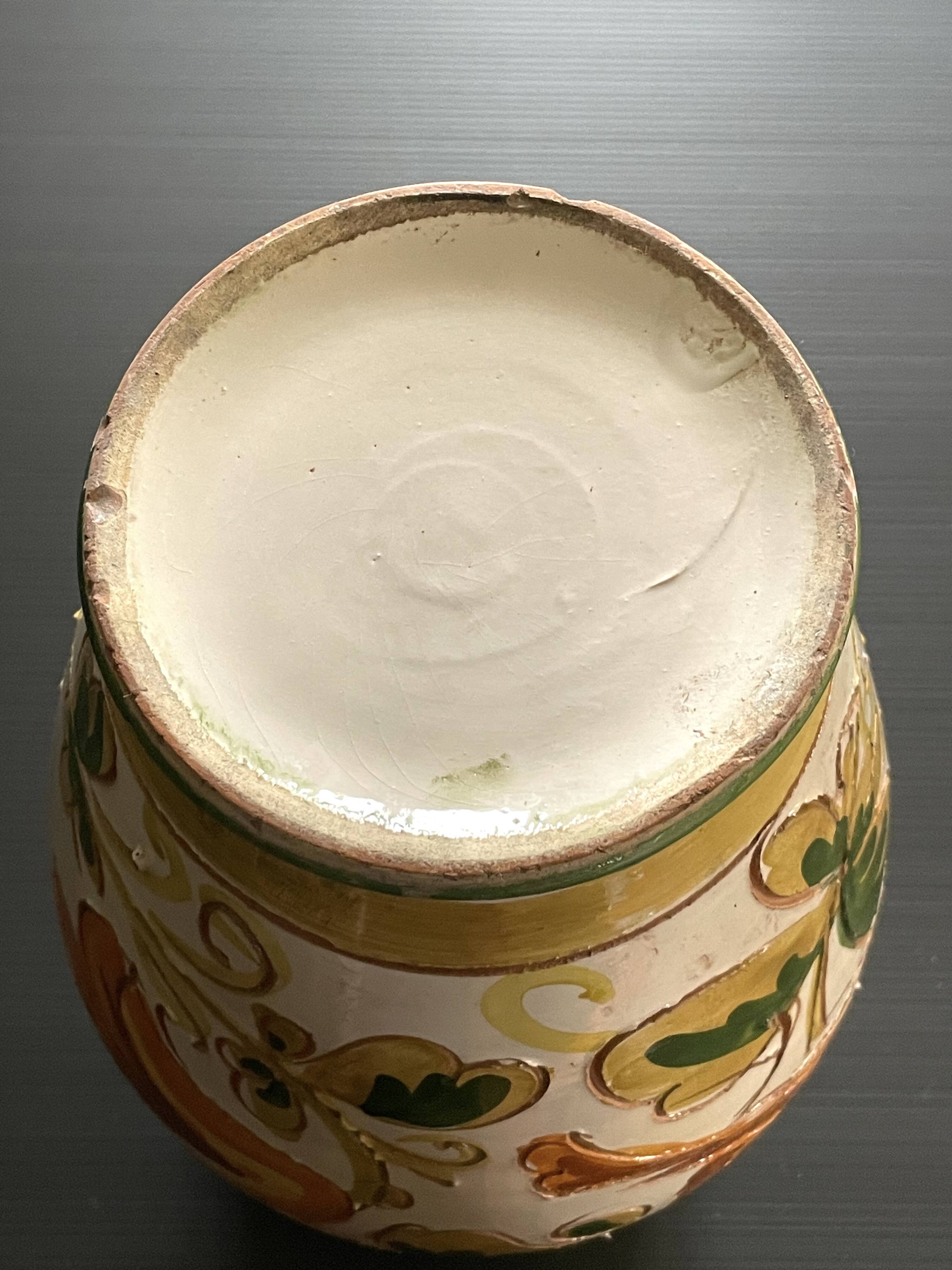 Large earthenware vase in good overall condition.