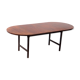 Oval vintage extendable dining table with wood grain