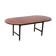 Oval vintage extendable dining table with wood grain