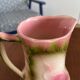 Heron and lily pitcher, St Clément factory, 1920s - vintage water carafe