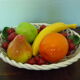Fruit basket, ceramics, interior or table decoration, 1960