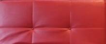 Red leather sofa