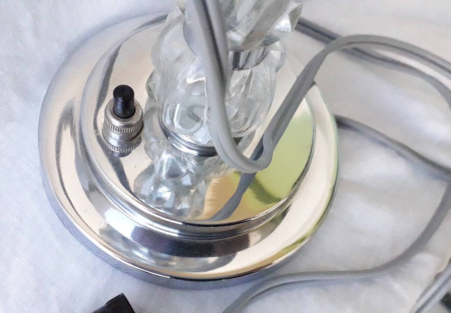 Pied de lampe verre