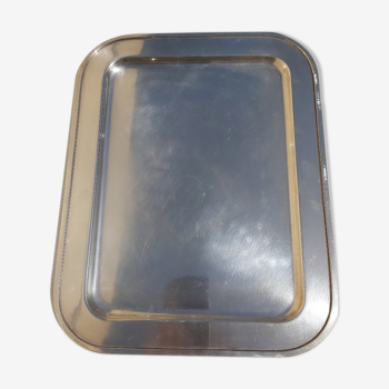 Large silver metal tray PEMAJ design