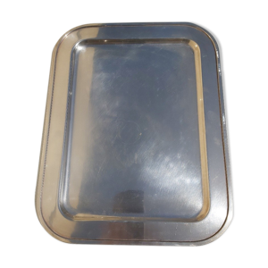 plateau métal argenté