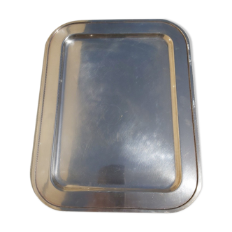 Large silver metal tray PEMAJ design