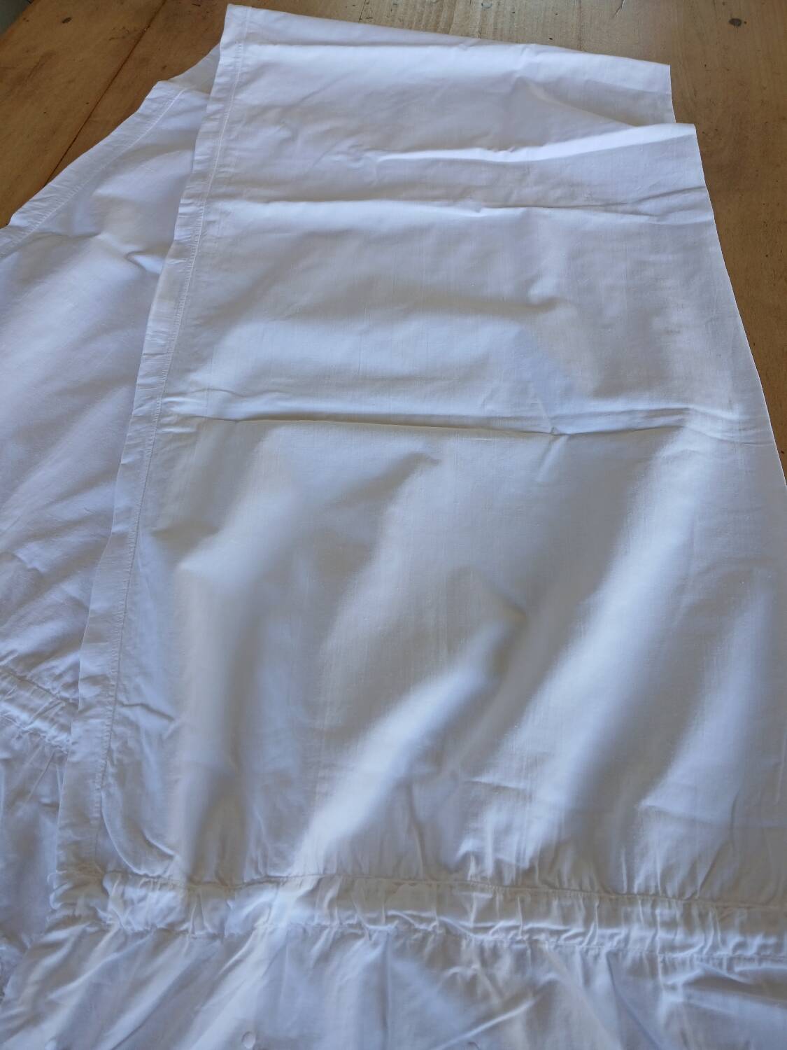 Antique ruffled bolster case