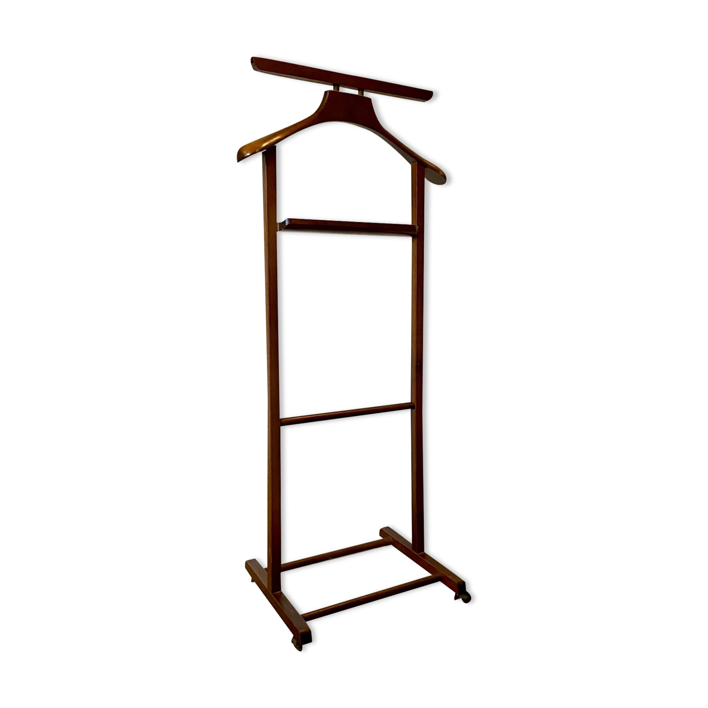 Valet de chambre on dark wood wheels