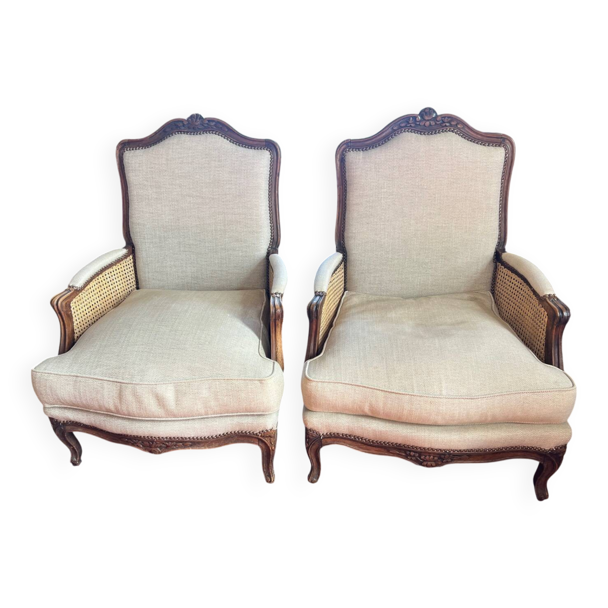 Pair of armchairs in XV style