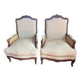 Pair of armchairs in XV style