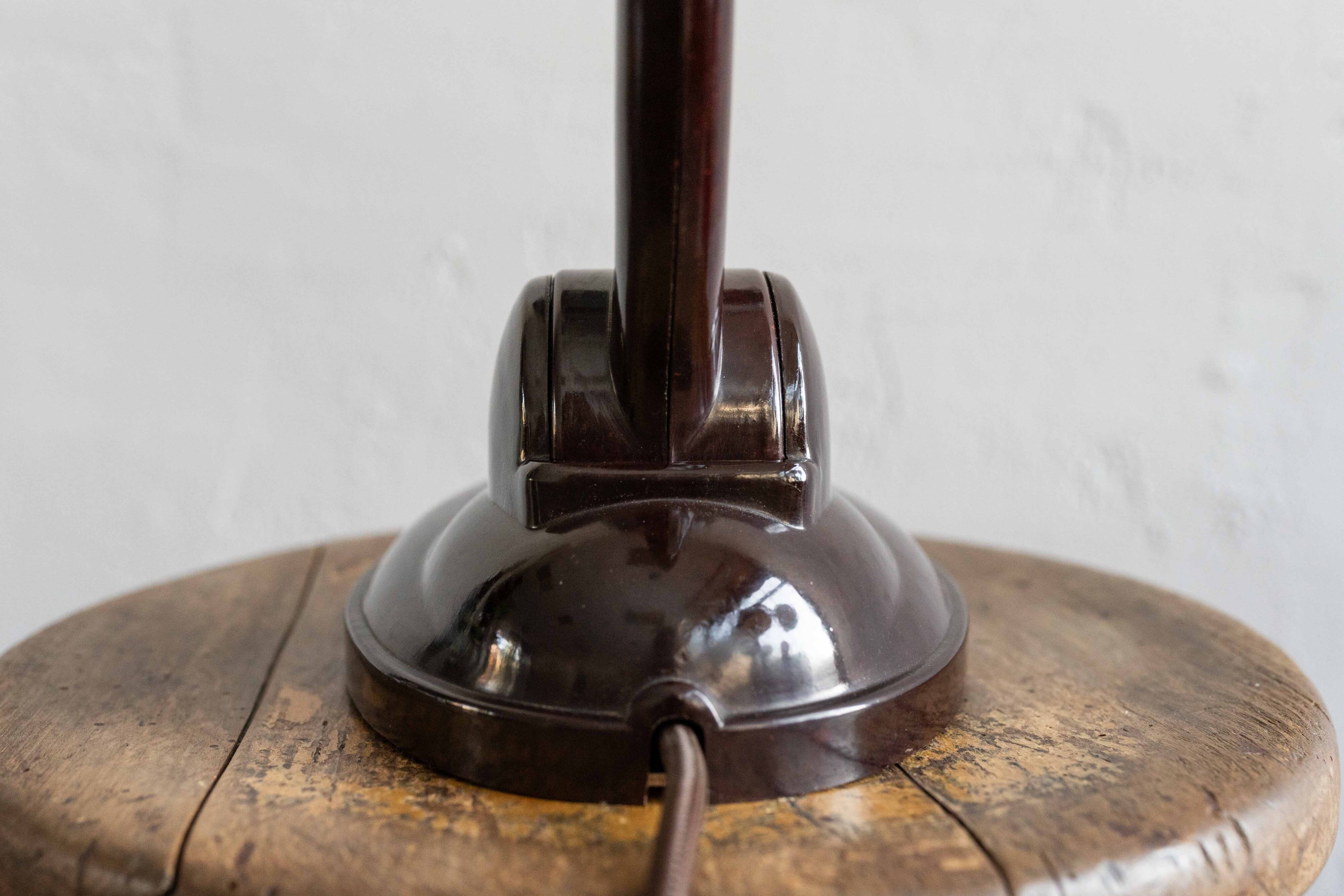Art Deco Bakelite Desk Lamp Futurit 202 By Eric Kirkham Cole for Gummon Bratislava, Slovakia, 1930s