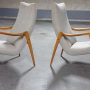 Scandinavian armchair danish feet years 50 compass