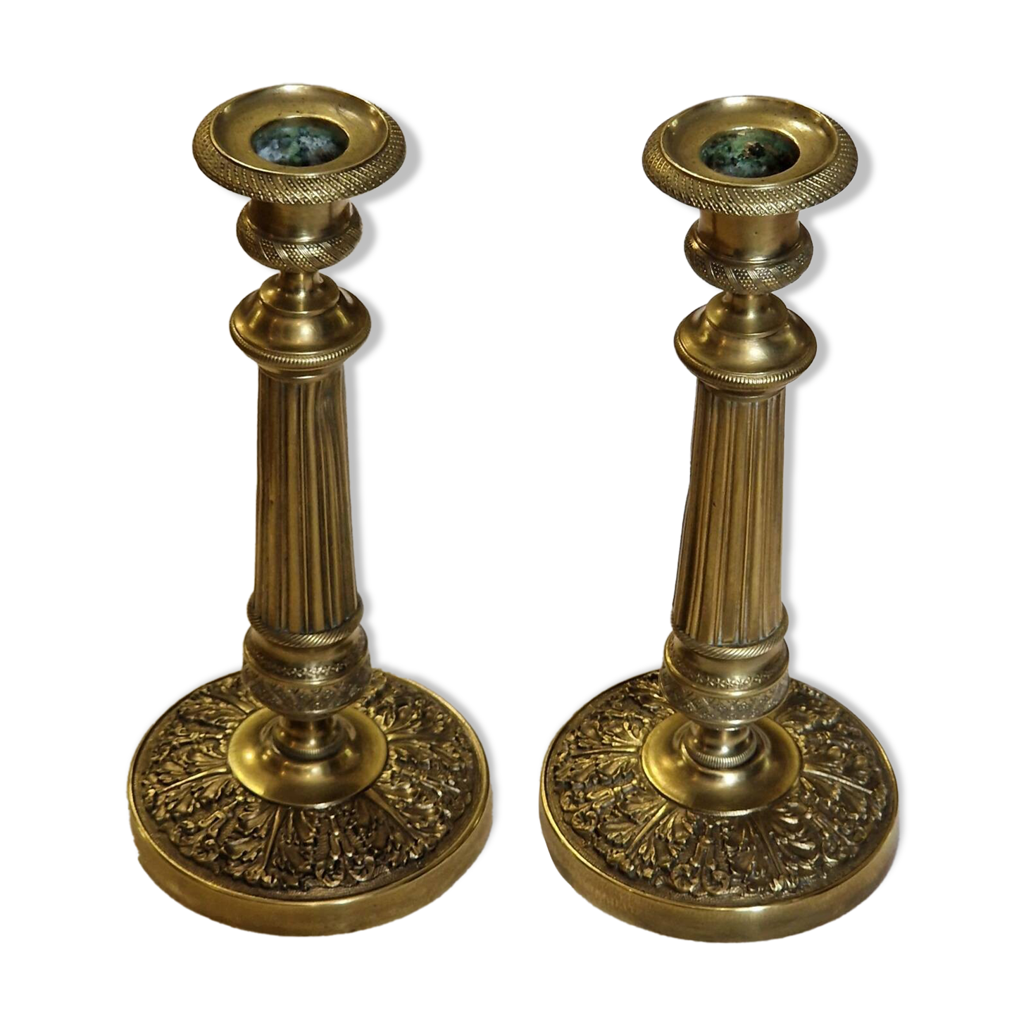 Pair of brass candlesticks