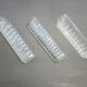 Molded glass ramekins with a toothed décor
