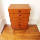 Chest of drawers 6 Scandinavian teak drawers