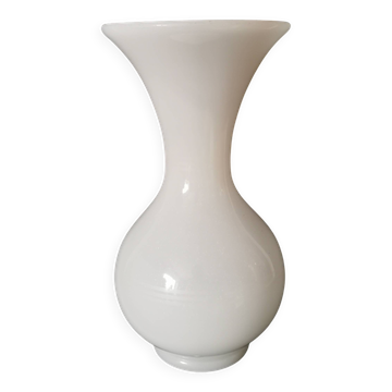 white opaline vase
