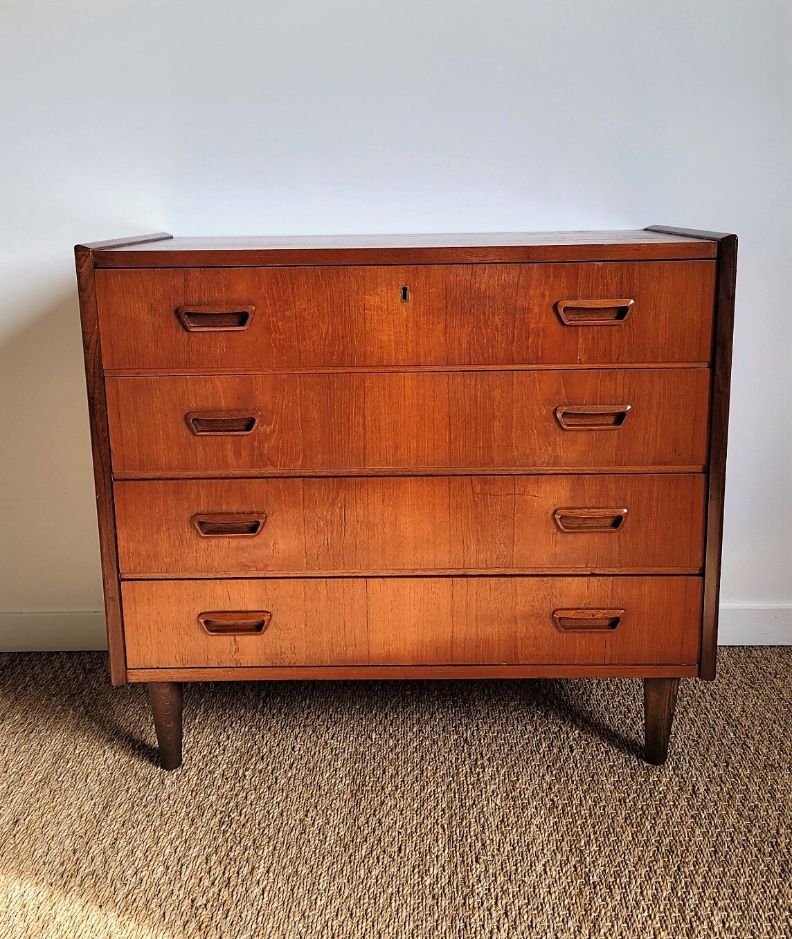 Commode scandinave teck vintage 4 tiroirs
