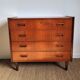 Commode scandinave teck vintage 4 tiroirs