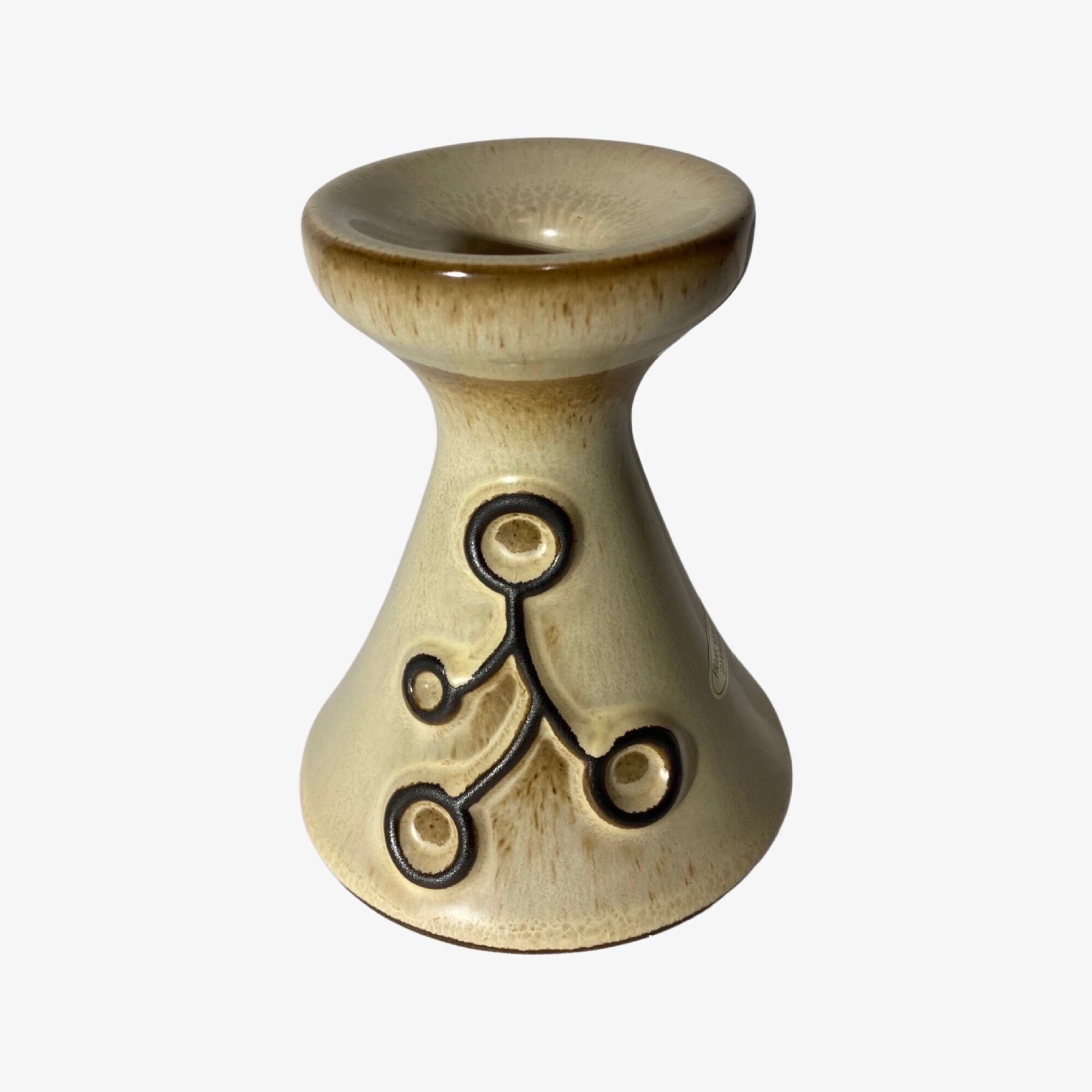 Vintage 'frank keramik denmark' candlestick holder