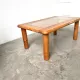 Scandinavian coffee table in solid pine and glass, 1970s